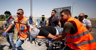 إصابة 7 فلسطينيين فى مواجهات مع قوات الاحتلال قرب مدينة رام الله