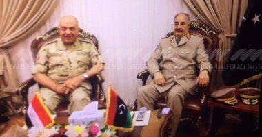 وكالة الأنباء الليبية: الفريق محمود حجازى يلتقى حفتر فى بنغازى