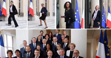 En images : 22 ministres dirigent la Nouvelle-France.  11 ministres, dont un musulman qui détient le portefeuille du numérique.  11 postes ministériels pour les femmes, dont celui de ministre de l’Égalité entre les hommes et les femmes.  Macron brandit le slogan « L’esprit de présidence et le travail d’équipe ».