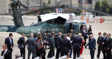 بالصور.. الرئيس الأمريكى ترامب يغادر مطار بن جوريون متجها إلى القدس المحتلة