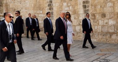 بالصور.. ترامب يتجول فى شوارع القدس القديمة ويزور كنيسة القيامة