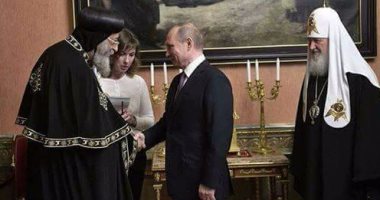 بوتين للبابا تواضروس: علاقاتنا طيبة مع الشعب المصرى على اختلاف دياناته