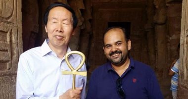 وزير الآثار الصينى والوفد المرافق له يزورون معابد أبو سمبل لدعم السياحة