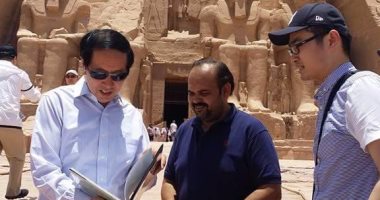 بالصور .. وزير الآثار الصينى يزور معبد أبو سمبل على رأس وفد رفيع المستوى