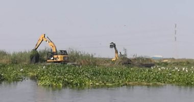 بالصور.. استمرار أعمال تطوير وتطهير بحيرة المنزلة ببورسعيد