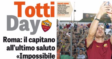 بالصور.. صحف إيطاليا تودع توتى: أسطورة لا تنتهى