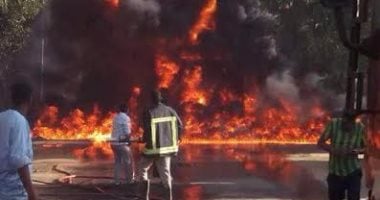 حريق هائل فى 15 فدان نخيل بالوادى الجديد واحتراق أجزاء من مدرسة ووحدة صحية