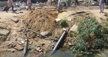 إزالة 82 حالة تعد على مأخذ المياه بمركز سمسطا جنوب بنى سويف 