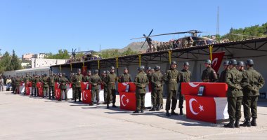 بالصور.. تشييع ضحايا حادث تحطم مروحية عسكرية تركية بإقليم شرناق جنوبى البلاد