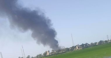 قارئ يرسل صور وفيديو لحريق مصنع التنر بدمياط
