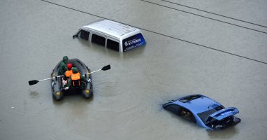 بالصور.. فيضانات عارمة تضرب مدينة قوبيانج بمقاطعة قويتشو بالصين