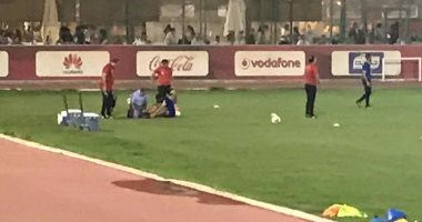  عماد متعب يغادر مران الأهلى بعد تعرضه لإصابة قوية