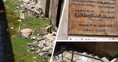 الآثار: 4 أيام لرفع المخلفات حول مسجد الصالح طلائع.. وتؤكد: سوء شبكات الصرف السبب