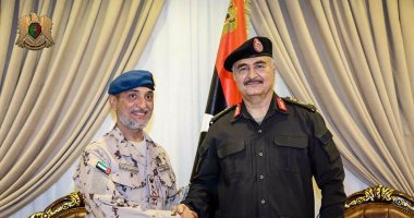 القائد العام للجيش الليبى يستقبل نائب رئيس الأركان الإماراتى ببنغازى