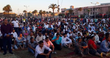 بالصور.. توافد الآلاف إلى ساحات صلاة عيد الفطر بورسعيد