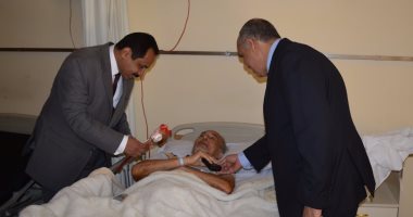 مساعد وزير الداخلية لغرب الدلتا يزور مصابى الشرطة