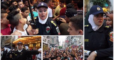 بالصور.. الشرطة النسائية تؤمن سينمات وسط البلد للتصدى للمتحرشين