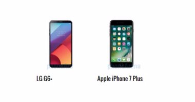 إيه الفرق.. مقارنة بين هاتفى إل جى G6+ و iPhone 7 Plus