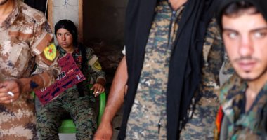 بالصور.. مقاتلو وحدات حماية الشعب الكردى فى منازل الرقة السورية