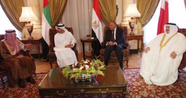 وزيرا خارجية مصر و البحرين يصلان قصر التحرير للمشاركة باجتماع "أزمة قطر" 