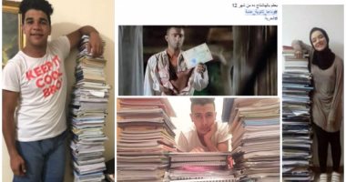 بالفيديو والصور..الطلاب يحرقون الكتب تحت هاشتاج "وداعا_ثانوية_عامة"