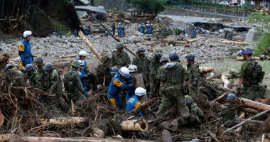 بالصور.. السيول تدمر مناطق واسعة فى اليابان