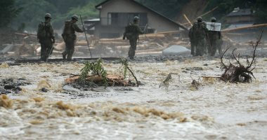 بالصور.. ارتفاع حصيلة ضحايا الفيضانات فى اليابان إلى 18 قتيلا