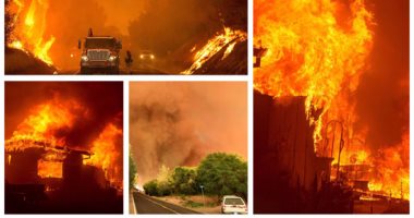 حرائق هائلة فى ولاية كاليفورنيا وإخلاء 200 منزل