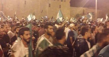جماهير أهلى طرابلس تحتفل بالتأهل فى ميدان الشهداء