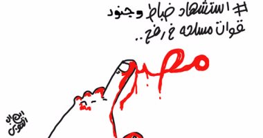 أبطال الجيش المصرى يسطرون بدمائهم ملحمة وطنية جديدة.. بكاريكاتير اليوم السابع