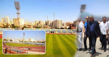 وزير الرياضة يفتتح استاد اسكندرية بعد تطويره في حضور رئيس "كاف"