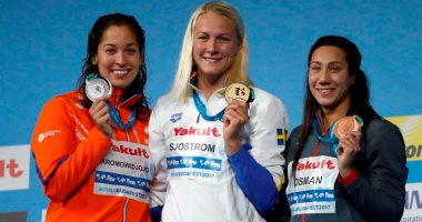 فريدة عثمان تحرز أول ميدالية مصرية فى بطولات العالم للسباحة