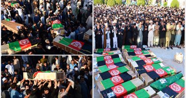  آلاف الأفغانيين ينددون بجرائم داعش أثناء تشييع قتلى مسجد "هرات"