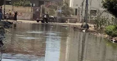 بالصور.. الصرف الصحى يغرق قرية الحبس بالشرقية