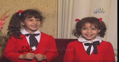 فيديو .. الموهوبتان إيمى ودنيا سمير غانم ترقصان وتغنيان فى سن الطفولة