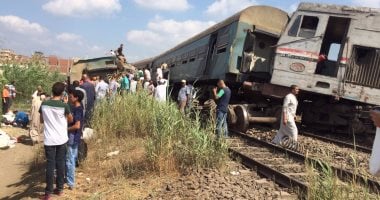 بالفيديو.. المشاهد الأولى لحادث تصادم قطارى الإسكندرية