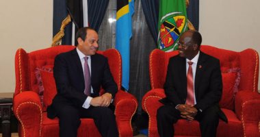 بالصور.. السيسى: علاقات مصر وتنزانيا نموذج للتعاون المثمر فى ظل نهر النيل الخالد