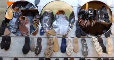 بالفيديو ... صناعة الأحذية اليدوية فى مصر من الدقدقة للصق والتلبيس