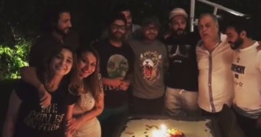 بالفيديو.. روجينا وأشرف زكى يحتفلان بعيد ميلاد نجم الجيل: البصمة يا تامر