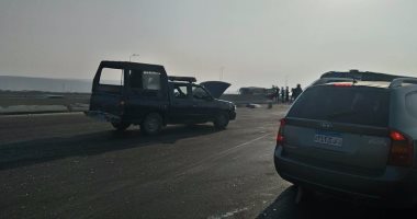 مصرع 4 أشخاص وإصابة 4 آخرين فى حادث تصادم سيارتين بطريق أبو غالب بالجيزة 