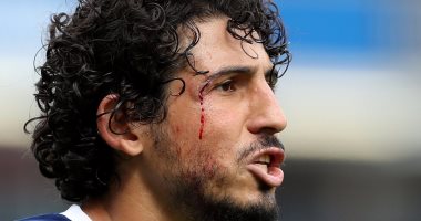 إصابة أحمد حجازى فى مباراة وست بروميتش وبيرنلى