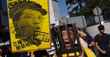 بالصور.. مظاهرات فى هونج كونج احتجاجا على حبس ناشطين مؤيدين للديمقراطية