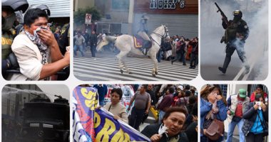 مظاهرات عمالية فى بيرو للمطالبة بزيادة الأجور والشرطة تعتدى على المحتجين 