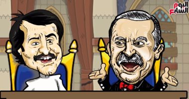 بالفيديو كاريكاتير.. تميم وأردوغان.. اتلم المتعوس على خايب الرجا
