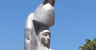 ننشر صور تمثال محمود مختار بعد العثور عليه بحديقة سعد زغلول فى بورسعيد