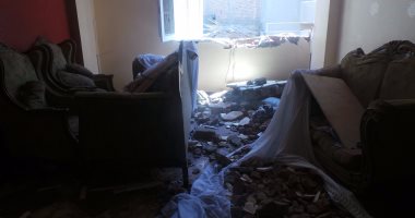 بالفيديو والصور.. اليوم السابع فى عمارة الفيوم..مواطن: سمعت انفجارا وسقطت الحوائط