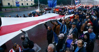 بالصور.. مظاهرات فى بيلاروسيا احتجاج على المشاركة فى مناورات "زاباد 2017"