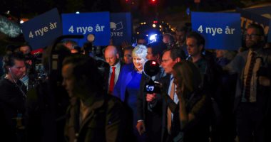 بالصور.. رئيسة وزراء النرويج تعلن فوزها فى الانتخابات العامة