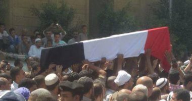 قارئ يشارك صحافة المواطن بصور تشييع جنازة "شهيد العريش" بالجيزة