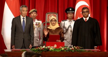 بالصور.. مراسم تنصيب أول امرأة مسلمة لرئاسة سنغافورة